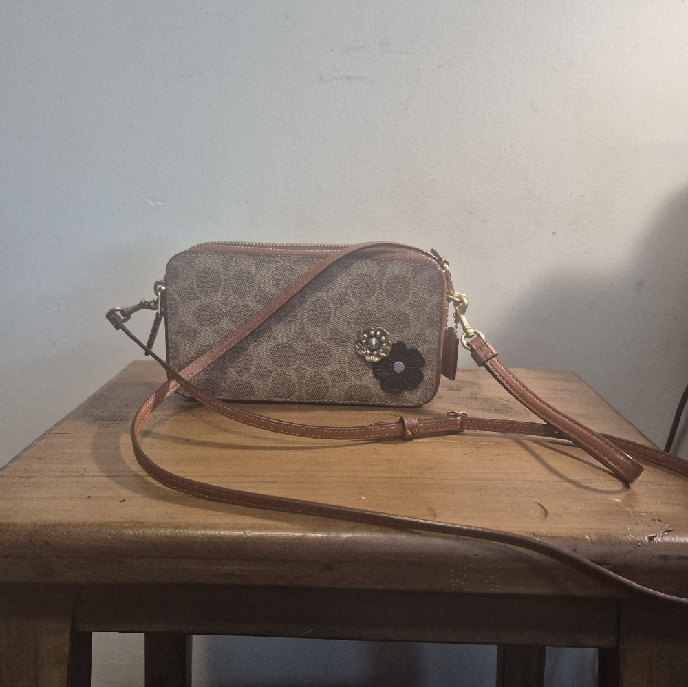 Coach Kira Signature and Leather Crossbody EUC